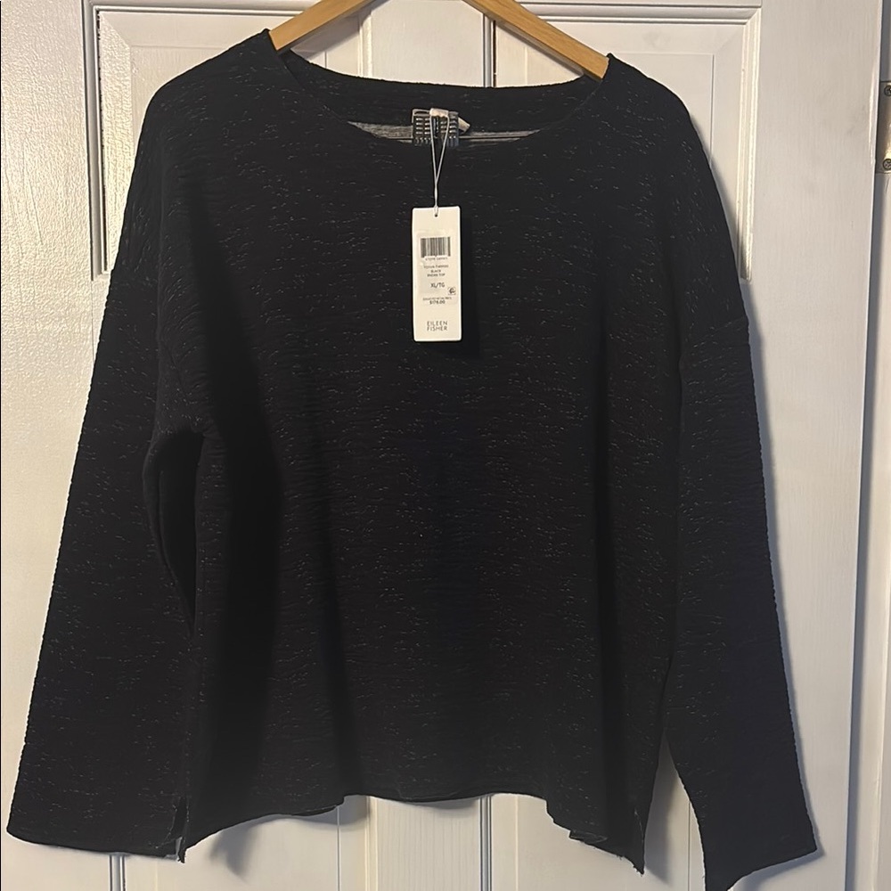 Women's Black Top by Eileen Fisher XL NWT